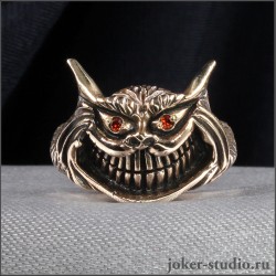 ЧЕШИРСКИЙ КОТ КОЛЬЦО со СКАЗОЧНЫМ ПЕРСОНАЖЕМ ИЗ КНИГИ АЛИСА В СТРАНЕ ЧУДЕС